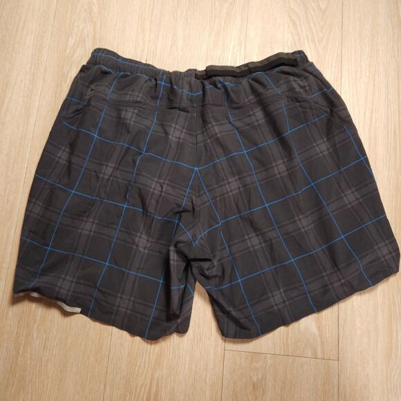 Lululemon Pace Breaker Shorts Mens XL Black Check 7” Gym Lined Athletic - Picture 5 of 11